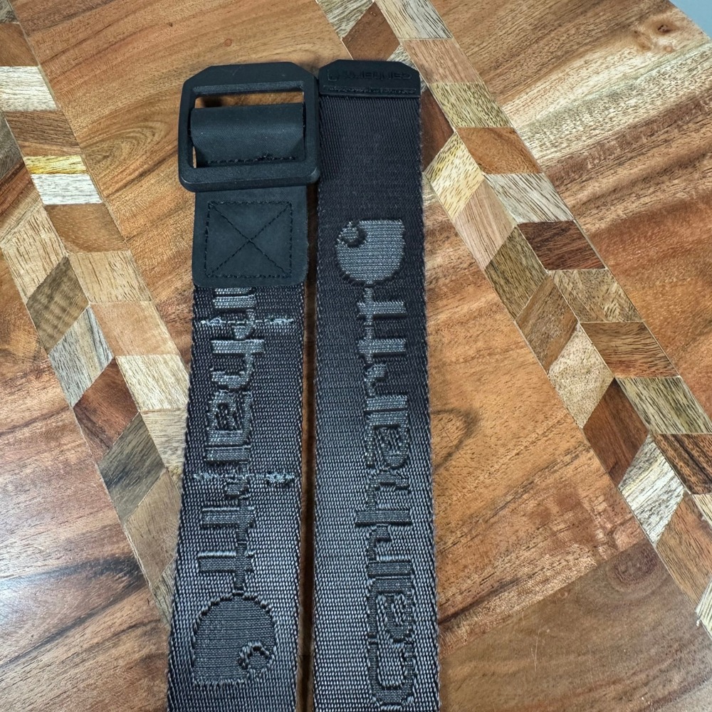 Carhartt Mens Black Webbing Logo Belt Large 38-40 Tactical Utility WB5768-M
